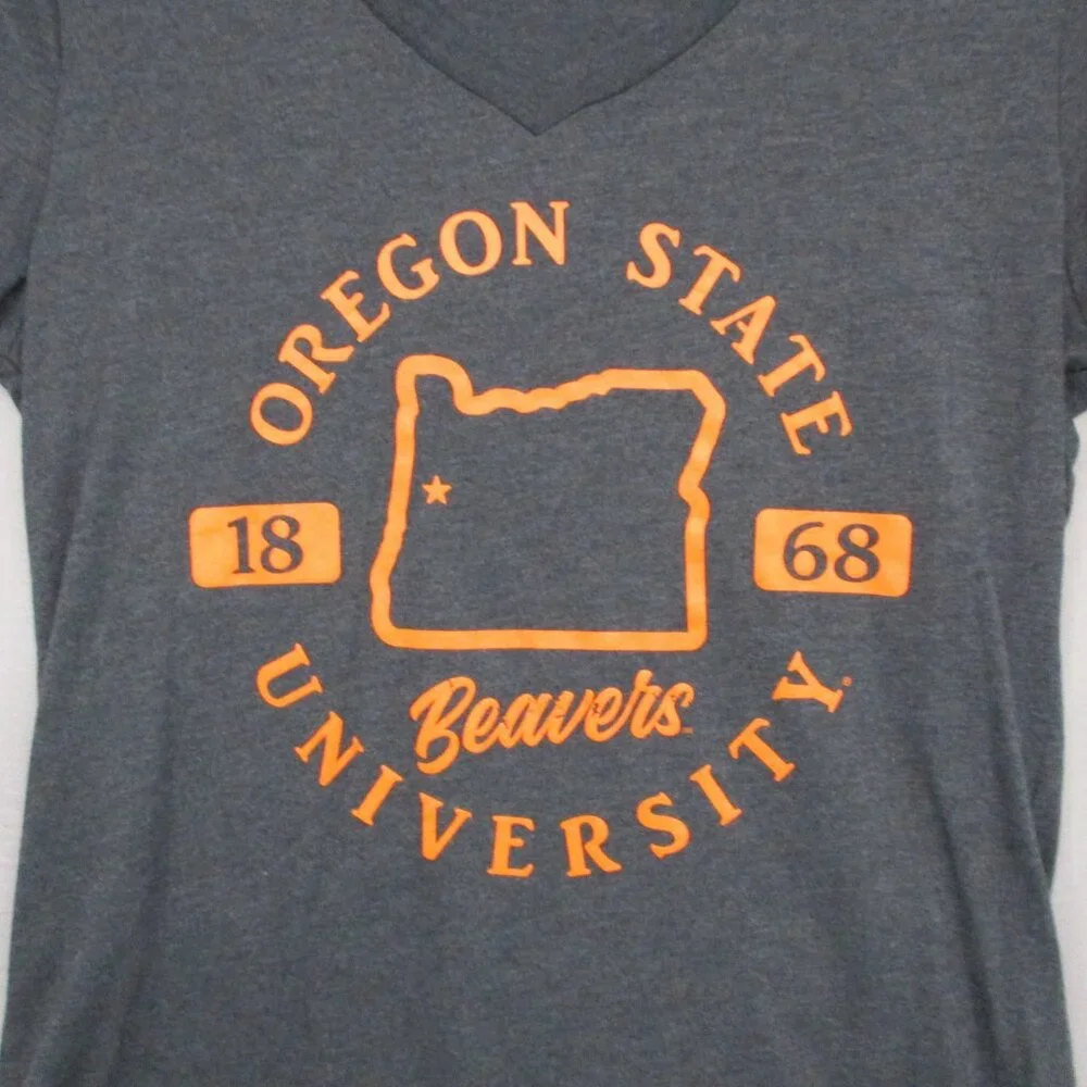 Oregon State University Brewers Graphic Print T-Shirt Gray Women‎ Size | M